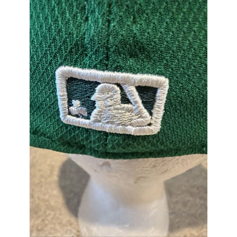 Cincinnati Reds New Era Kelly Green White Logo 59FIFTY Fitted Hat Size 7 3/8